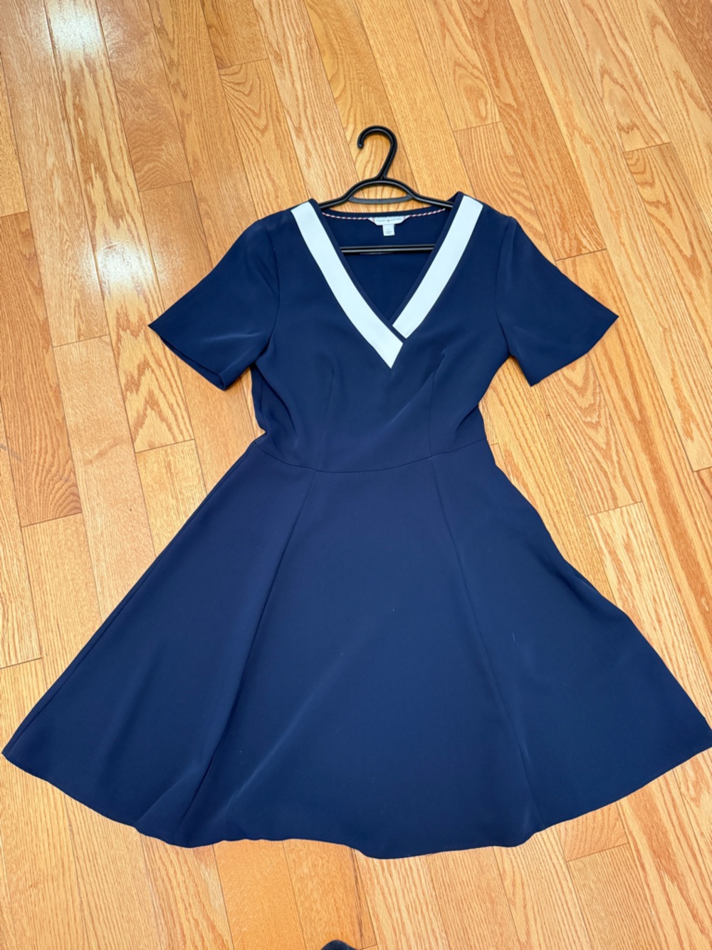 Tommy Hilfiger Navy Dress with White Trim